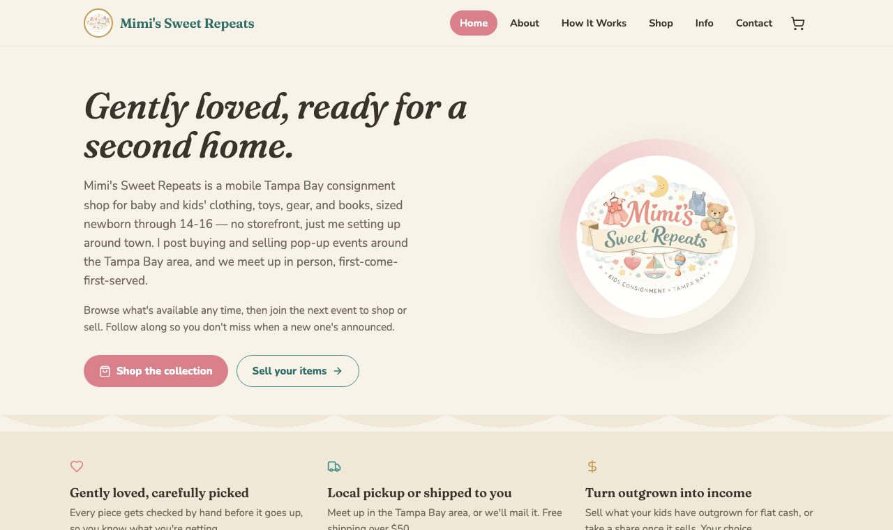 Mimi's Sweet Repeats homepage